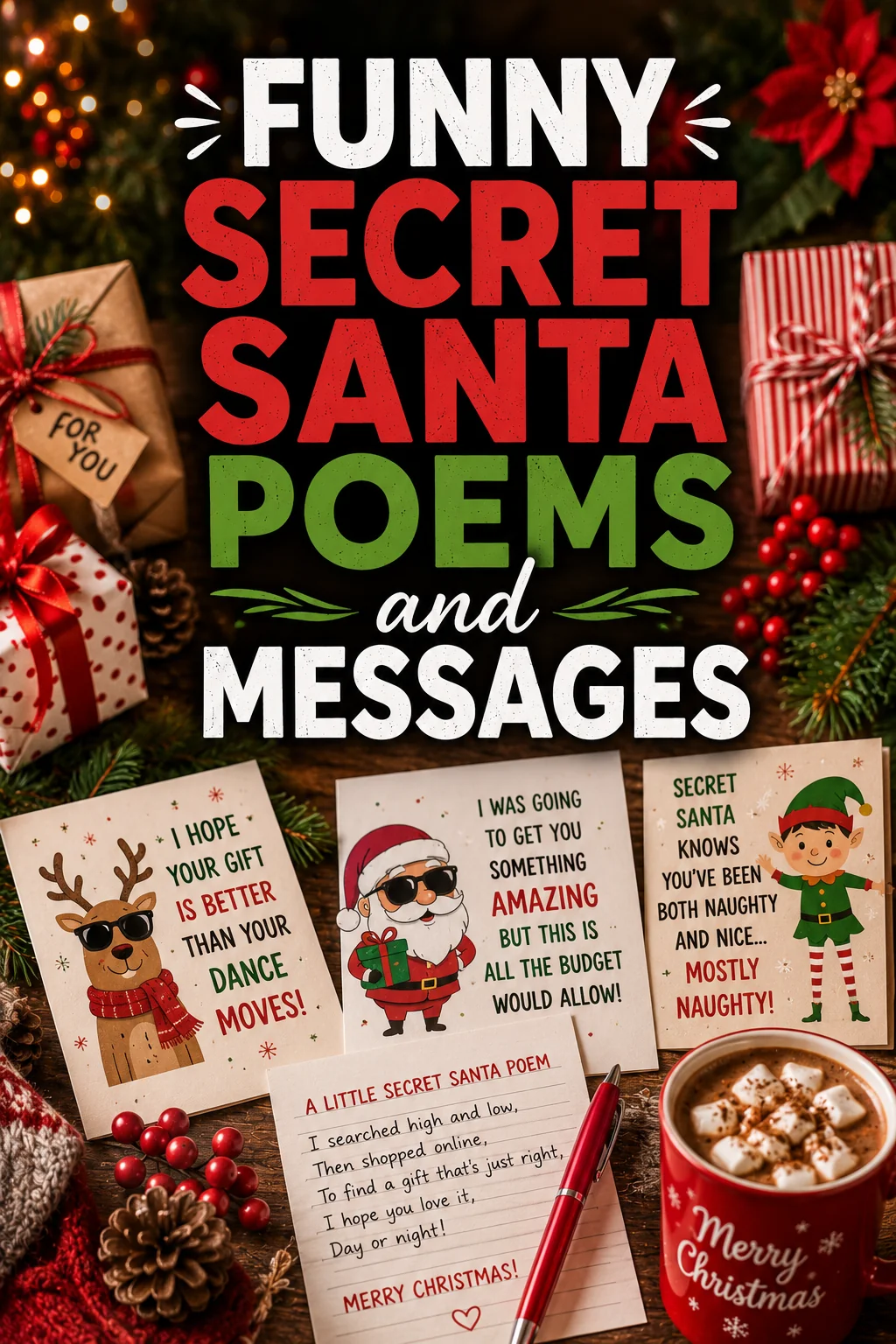 Secret Santa Poems: Short Verses for Your Gift Card